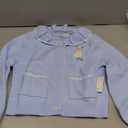 Amazon Essentials x Sofia Grainge Babies, Toddlers and Girls' Cardigan Sweater (Medium, Light Blue Goose)