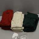 Cindeer 12 Pack 18 Inches Large Knitted Christmas Stockings Burgundy White Green Xmas Stockings with Holders Cute Vintage Christmas Stockings for Christmas Tree Family Holiday Season Xmas Decor