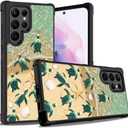 For Galaxy S22 Ultra Case, Shockproof Heavy Duty Hard Plastic+Soft Silicone Bumper Hybrid Protective Case for Samsung Galaxy S22 Ultra 5G - Sea Turtles on The Beach