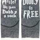 3 x Dobby Socks, Dobby Is Free Knitted Words Unisex Combed Cotton Novelty Socks 1pack