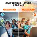 12v 200W Car Heater, Portable Car Heater and Defroster, Windshield Defogger, 12 Volt That Plugs Into Cigarette Lighter (Black)