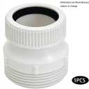 1 1/4 to 1 1/2 Sink Drain Adapter, Universal Pipe Connector for Kitchen Bathroom Plumbing, Durable White PVC Fitting with Leak-Proof Design, Easy Installation Drainage Solution for Standard Sink Syste