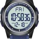 Beeasy Digital Watch for Men Women, 50M Waterproof, Ultra-Thin & Lightweight, 44mm Silicone Sports Watch with Alarm, Stopwatch, Countdown, Ideal for Gym, Running, School, Daily Wear
