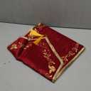 Christmas Embroidered Table Runner 15 x 70 Inch Red Velvet Holiday Center Runner with Gold Embroidered Holly Leaf for Home Dining Christmas Table Decorations