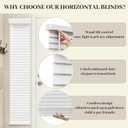 MR.DANCE 2" Cordless Faux Wood Blinds for Indoor Windows, Easy to Install, 25"W x 48"H