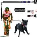 Dog Bike Leash Attachment,Second Generation Built-in Shock Absorption System Adjustable Leash Length Running slatmill for Large Small Dogs Harness Accessories Black