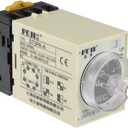uxcell 24VAC/DC 5S 8 Terminals Range Adjustable Delay Timer Time Relay ST3PA-A with Base