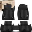 YHTAUTO Floor Mats Compatible with 2014-2017 Infiniti Q50, TPE Floor Liners All-Weather Protection Custom Fit, 1st & 2nd Row, Set of 3 Black