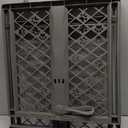 MYPET North States Paws Portable Pet Gate: 26-40" Wide. Pressure Mount. No Tools Needed. Made in USA, 23" Tall, Expandable, Durable Dog Gates for Doorways, Fieldstone Gray