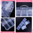 Praisebank 3-Layer Stackable Storage Container Box, 30 Dividers Compartments, Perfect for Storage Jewelry & Arts & Crafts & Sewing. (Clear)