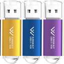 8GB USB 2.0 Flash Drive Thumb Drives Memory Stick Jump Drive Zip Drive, 5 Pack Mixed Colors: Black Blue Green Gold Purple