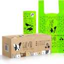 Certified Home Compostable Dog Poop Bags with Handles - 10% to Charity - ASTM D6400 & EN 13432 Compliant - 120 x Large Plant Based Compostable Poop Bags (1 Pantry Roll)