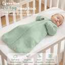 Yoofoss Baby Sleep Sack 12-18 Months 1.0 Tog Long Sleeve Sleep Sack Organic Cotton Wearable Blanket for Toddlers 2-Way Zipper Quilted Sleeping Sacks(Large)