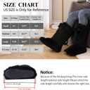 Forfoot Slipper Boots, Cozy Indoor Booties for Women Fluffy Comfortable House Shoes Fuzzy Anti-Slip Boots Winter (Black)