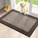 PURRUGS Dirt Trapping Door Mat 32" x 48", Non-Slip Washable Entry Mat, Dog Doormat, Front Door Mat, Super Absorbent Entrance Mat for Muddy Shoes & Paws, Beige & Grayish Brown