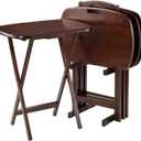 Winsome Lucca Snack Table, 22.83"W x 25.79"H x 15.67"D, Walnut