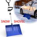 Snow Shovel for Driveway, 48 Inch Winter Snow Removal with Plastic Double Handle, Ergonomic Lightweight Snow Shovel for Home Sidewalk Garden Car Garage Outdoor