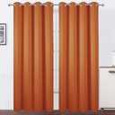 LEMOMO Blackout Curtains 52 x 84 inch/Orange Curtains Set of 2 Panels/Thermal Insulated Room Darkening Bedroom Curtains