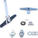 Garage Door Lock Dummy T Handle Assembly Non-Locking Door Hardware Kit (Without Keys) Chrome Plated