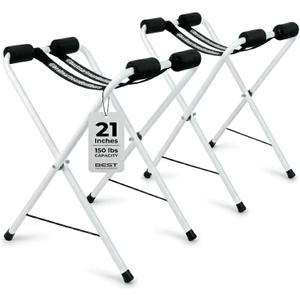 Best Marine and Outdoors Folding Kayak Stands 21" Tall, No Assembly, Heavy Duty Aluminum, Portable Kayak Storage Rack for Canoe, SUP & Paddle Board 150 lb Capacity, Lightweight & Foldable