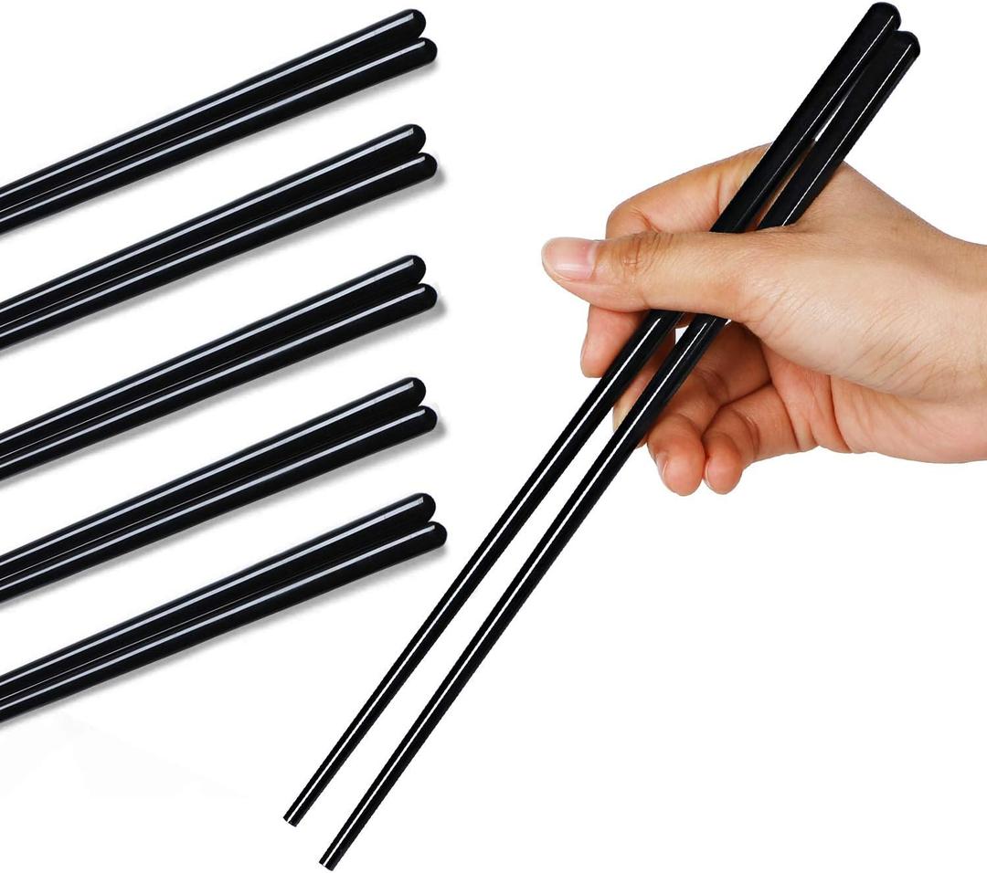 LEETOYI Ceramic Chopsticks Set of 5, Porcelain Chinese Chopsticks Easy To Clean, 9.6-Inch (Black) LEETOYI Ceramic Chopsticks Set of 5, Porcelain Chinese Chopsticks Easy To Clean, 9.6-Inch (Black)