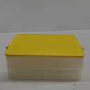 Toys Storage Organizer Bins for Lego, Stackable Toys Organizer, Lego Building Block Storage, Toy Storage Box with 24 Palace Grids, Plastic Stackable Organizer Bins (Yellow 2 layers)