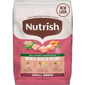 Nutrish Small Breed Real Chicken & Veggies Recipe Whole Health Blend Dry Dog Food, 14 lb. Bag, Packaging May Vary (Rachael Ray)
