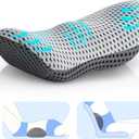 Powerole Lumbar Pillow,Memory Foam Back Support Pillow for Pain Relief,Ergonomic Neo Cushion Lumbar Support Pillow forOffice Chair,Car Seat,Bed and Recliner Light Grey