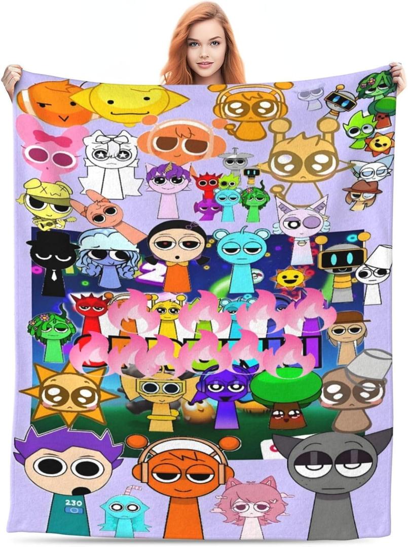 FINENESS SINCE 1988 Gamer Cartoon Blanket for Boys Birthday Throw Blanket for Boys Birthday Gift Home Fleece Throw Blankets for Couch Bed Sofa Gamer Blanket 60"x50"