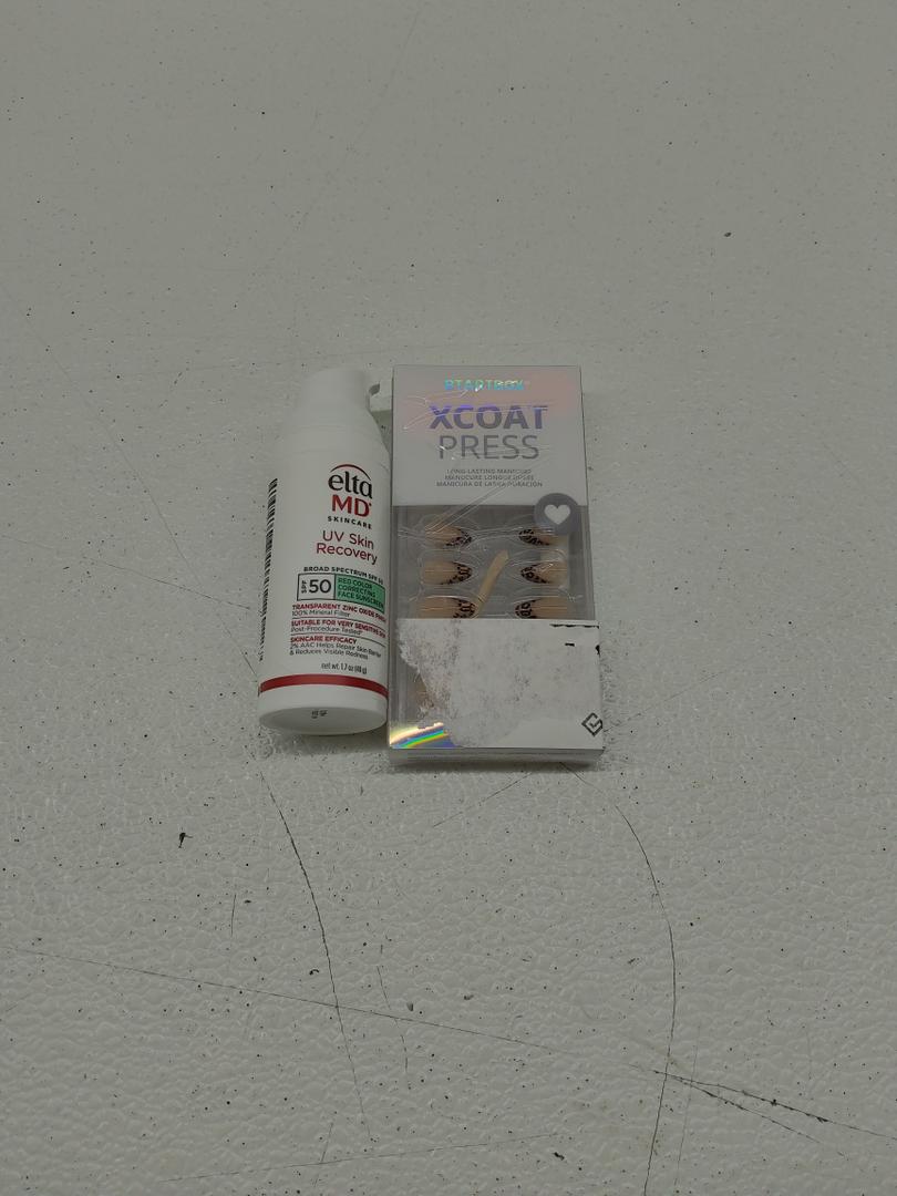 BTArtbox Press On Nails Short; EltaMD UV Skin Recovery Face Sunscreen with Zinc Oxide