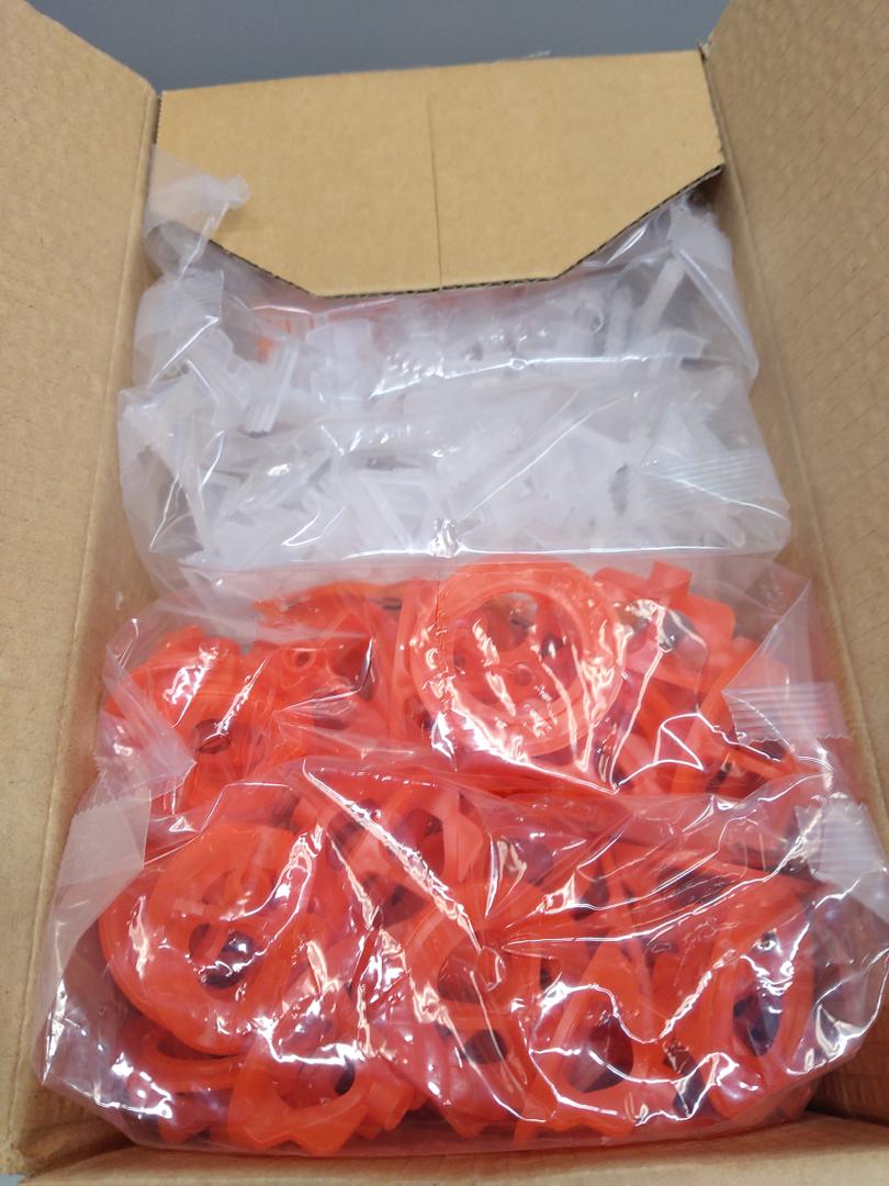 Storystore Tile Leveling System Clips, 300 Pcs Tile Spacers and 100 Pcs Red Cap Tile Leveling Clips for Wall/Floor Ceramic Tile and Stone Installation, Effortless DIY Install, Precision Gap Control