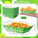 Baderke 100 Pcs 2lb Tennis Party Supplies Paper Food Trays, Disposable Serving Trays Kraft Paper Boat for Tacos Concession for Birthday Tennis Balls Sports Themed Party Favors