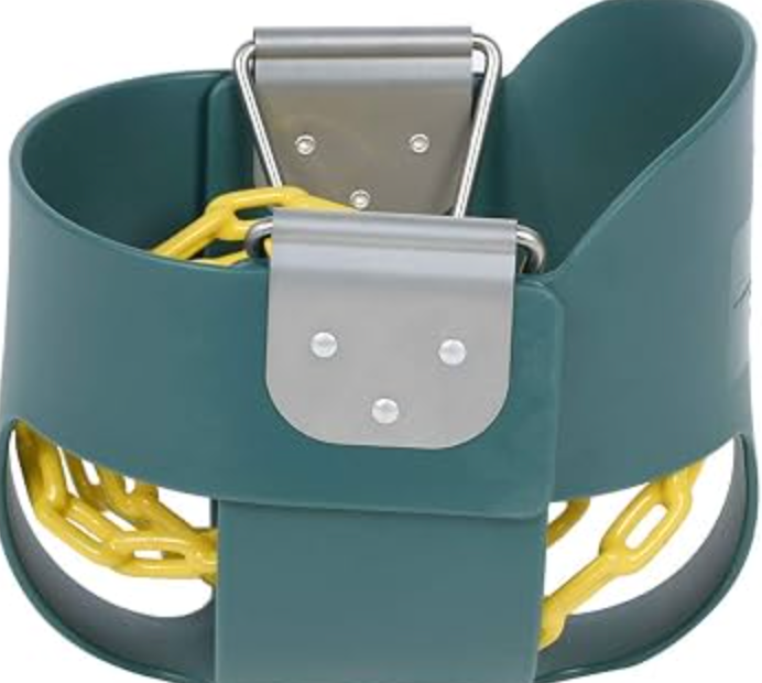YUEYASHUX Green High Back Full Bucket Toddler Swing Seat ...