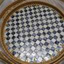 Round Rattan Tray with Mother of Pearl Inlay, Wicker Serving Tray Mother for Decor, Rattan Round Wicker Coffee Table Tray for Coffe Friut Bread Checkerboard Set Of 2