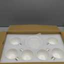 Maxdot 12 Set 5.5 OZ Porcelain Espresso Cups with Saucers White Ceramic Coffee Cups and Saucers Cappuccino Mug Latte Cup for Cafe Mocha Barista Coffee Shop