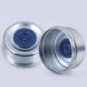 4 x XIKE 2 Set 2.72" OD Trailer Bearings Dust Cap Grease Cap with Rubber Plugs, Fits Trailer Wheel Hub 7,000 to 8,000 lb Axles. (Blue)