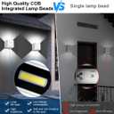 ledmo LED Outdoor Sconses Light Up and Down Wall Lights Aluminum IP65 4.7-Inch 20W High Power 6000K Cold White 1800LM Modern Exterior Lighting Fixture for Patio Home Yard 4 Pack