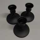 Black Taper Candle Holders Set of 3, Vintage Metal Candlestick Holders for Dinner Room Table Centerpiece or Mantel Wedding Party Decor