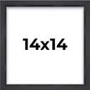 14x14 Shadow Box Black | 3/4" Depth of Usable Space | Solid Wood Pine | Includes UV Resistant Acrylic Plexiglass, Acid-Free Backing & Hanging Hardware | Made to Order in USA