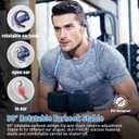 Open Ear Headphones, Wireless Bluetooth 5.4 Earbuds with Big Earhooks, Ultra-Comfort Open Ear Earbuds, 58 Hours HD Stereo Sound Over Ear Earphones, IP7 Waterproof Headset for Workouts, Blue