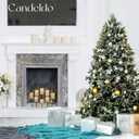 Candeldo Candelabra Fireplace Candle Holder: Black Metal Pillar Candle Holders for Inside Fireplace Mantle Decor Floor Candelabras Table Centerpiece