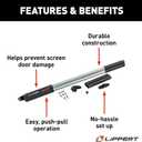 Lippert Screen Assist RV Screen Door Push Bar with Full-Width Push Handle, Durable Construction, Easy Installation - 2021000090
