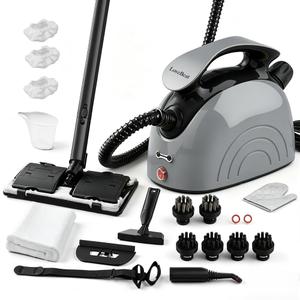 LoveBeat Multipurpose Household Steam Cleaner, 1500W High-Power Steam Mop with 4 Bar High Pressure, Fast 5-Min Preheating, Full 21-Piece Accessory Kit, All-Round Steam Cleaning Tool for Floors
