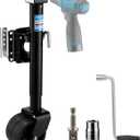 Kohree 2000 lbs Trailer Jack with Dual Wheel, 20-24V Cordless Drill Compatible, Heavy Duty Bolt on Trailer Tongue Jack for RV, Boat, Black, 12" Lift