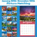 2026 Calendar - 2026 Wall Calendar - National Parks Wall Calendar 2026, Jan - Dec 2026, 12" x 24" (Open), Hanging Hook, Blocks and Holidays - Beautiful National Parks