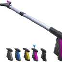 2 x FitPlus 2025 Upgrade PowerGrip T9, Grabber Reacher Tool, Wide Jaw, Foldable, Steel Cable, with 96 Grip Points for Firm Grip, 32" with Magnet (Pink, 32 Inch)