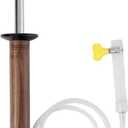 Coffee Machine Steam Cleaning Brush, Walnut Wood Handle, High Pressure Steam Wand Cleaner with Heat-Resistant Nylon Head