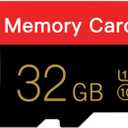Micro Memory Card 32GB with Adapter, C10/U1/UHS-I/A1 TransFlash Card, TF Card for Camera, Smartphone, Tablet, Drone (Red 32GB)
