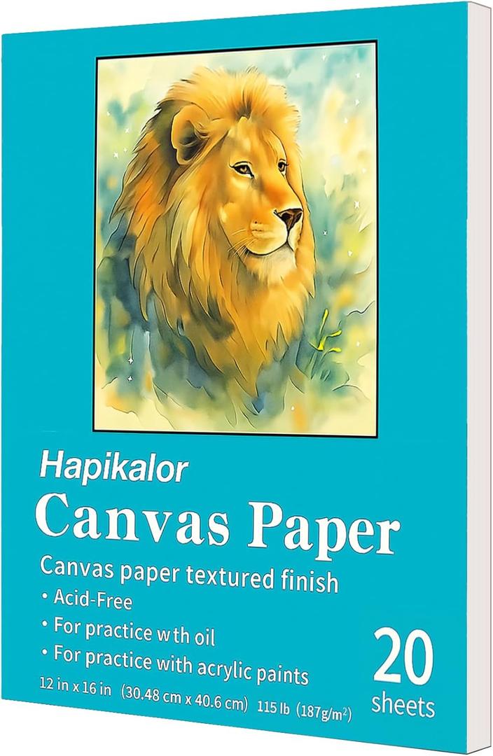 Canvas for Painting 12x16 Inch, 20 Sheets (115lb/187g) Canvases Boards for Painting, Art Supplies Paint Canvas Panels for Acrylic Oil Tempera Paints