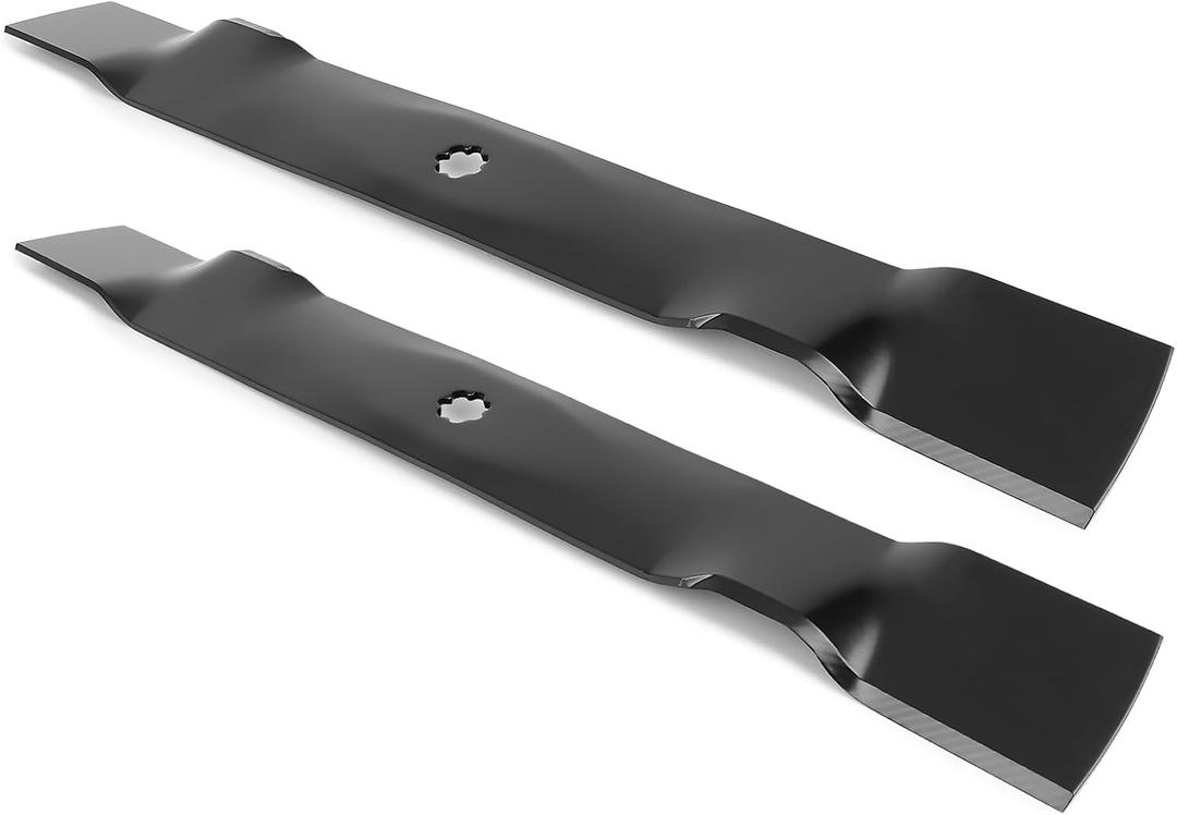 GX22151 Mower Blades for John Dee re 42" Deck, GY20850 Mulching Blades for JD 102 115 125 135 D100 D110 D125 D130 Lawn Tractor, Replace AM141033 AM137333, 2 Pack